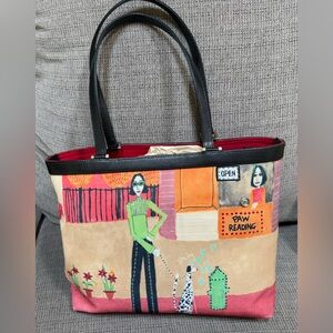 NWOT  ISABELLE FIORE Paw Reading Dog Hydrant Modernist Bag Purse